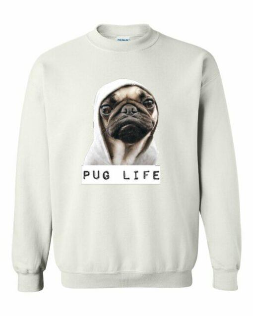 PUG LIFE  - Cotton Ouaté Col Rond (Unisexe) Pour Adultes