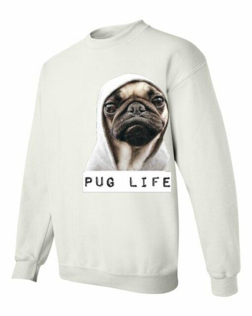 PUG LIFE  - Cotton Ouaté Col Rond (Unisexe) Pour Adultes