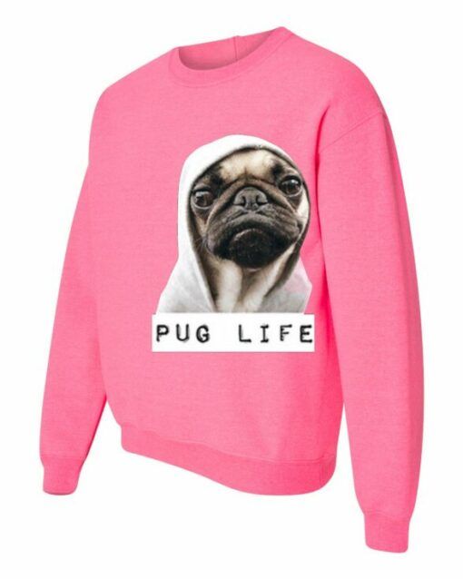 PUG LIFE  - Cotton Ouaté Col Rond (Unisexe) Pour Adultes