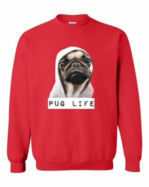 PUG LIFE  - Cotton Ouaté Col Rond (Unisexe) Pour Adultes