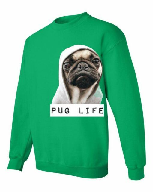 PUG LIFE  - Cotton Ouaté Col Rond (Unisexe) Pour Adultes