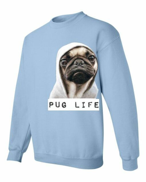 PUG LIFE  - Cotton Ouaté Col Rond (Unisexe) Pour Adultes