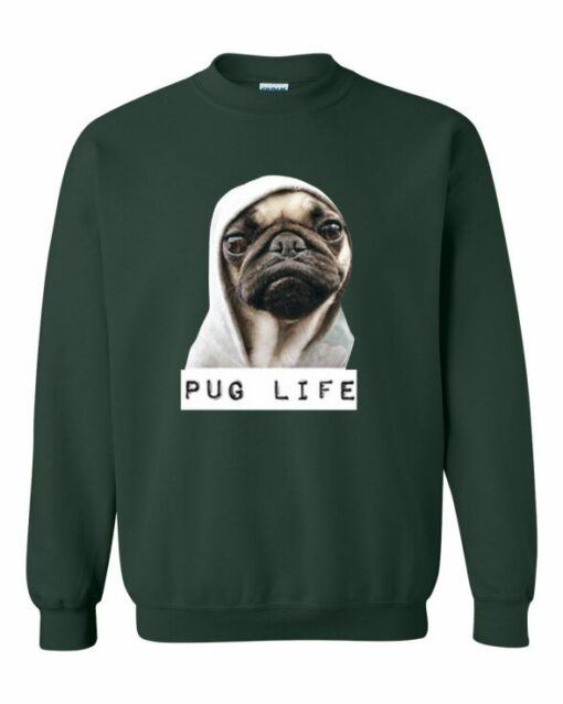 PUG LIFE  - Cotton Ouaté Col Rond (Unisexe) Pour Adultes