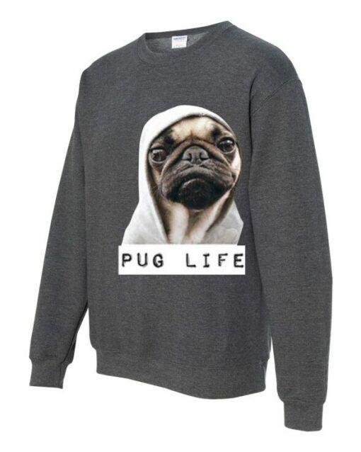 PUG LIFE  - Cotton Ouaté Col Rond (Unisexe) Pour Adultes