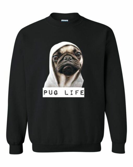 PUG LIFE  - Cotton Ouaté Col Rond (Unisexe) Pour Adultes