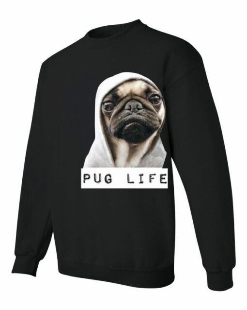 PUG LIFE  - Cotton Ouaté Col Rond (Unisexe) Pour Adultes