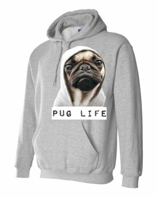 PUG LIFE  - Cotton Ouaté Kangourou (Unisexe) Pour Adulte