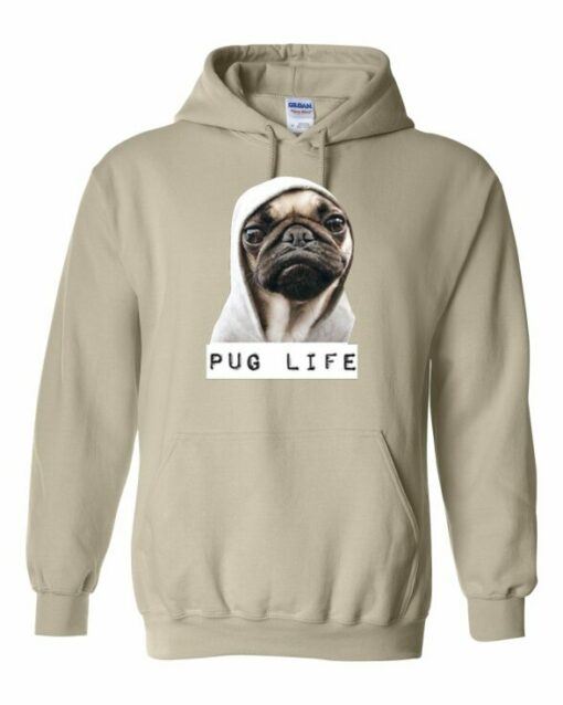 PUG LIFE  - Cotton Ouaté Kangourou (Unisexe) Pour Adulte