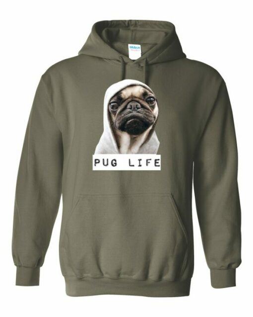 PUG LIFE  - Cotton Ouaté Kangourou (Unisexe) Pour Adulte