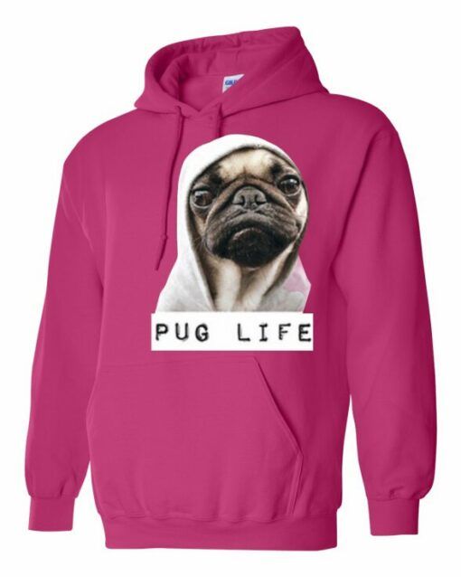 PUG LIFE  - Cotton Ouaté Kangourou (Unisexe) Pour Adulte