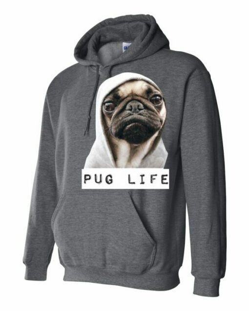 PUG LIFE  - Cotton Ouaté Kangourou (Unisexe) Pour Adulte