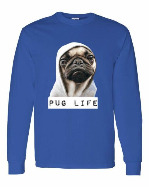 PUG LIFE  - T-shirt Manche Long Col Rond Pour Adultes