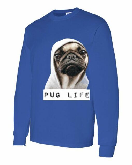 PUG LIFE - Adult Long Sleeve Round-neck T-shirt