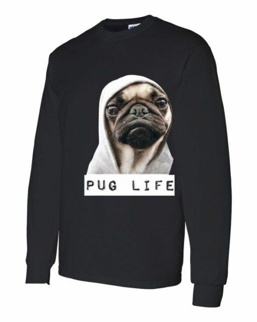 PUG LIFE  - T-shirt Manche Long Col Rond Pour Adultes