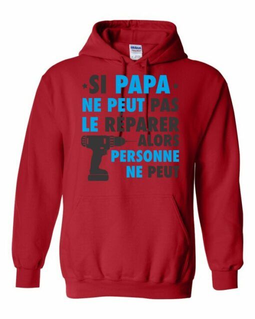 SI PAPA NE PEUT PAS LE REPARER  - Adult Hooded Sweatshirt (Unisex)