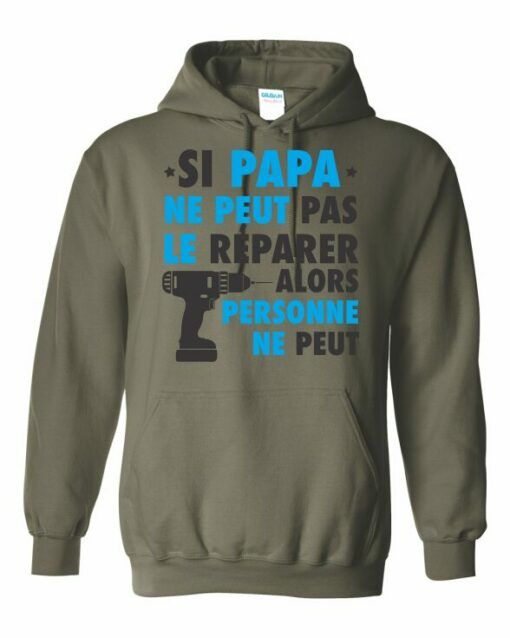 SI PAPA NE PEUT PAS LE REPARER  - Adult Hooded Sweatshirt (Unisex)